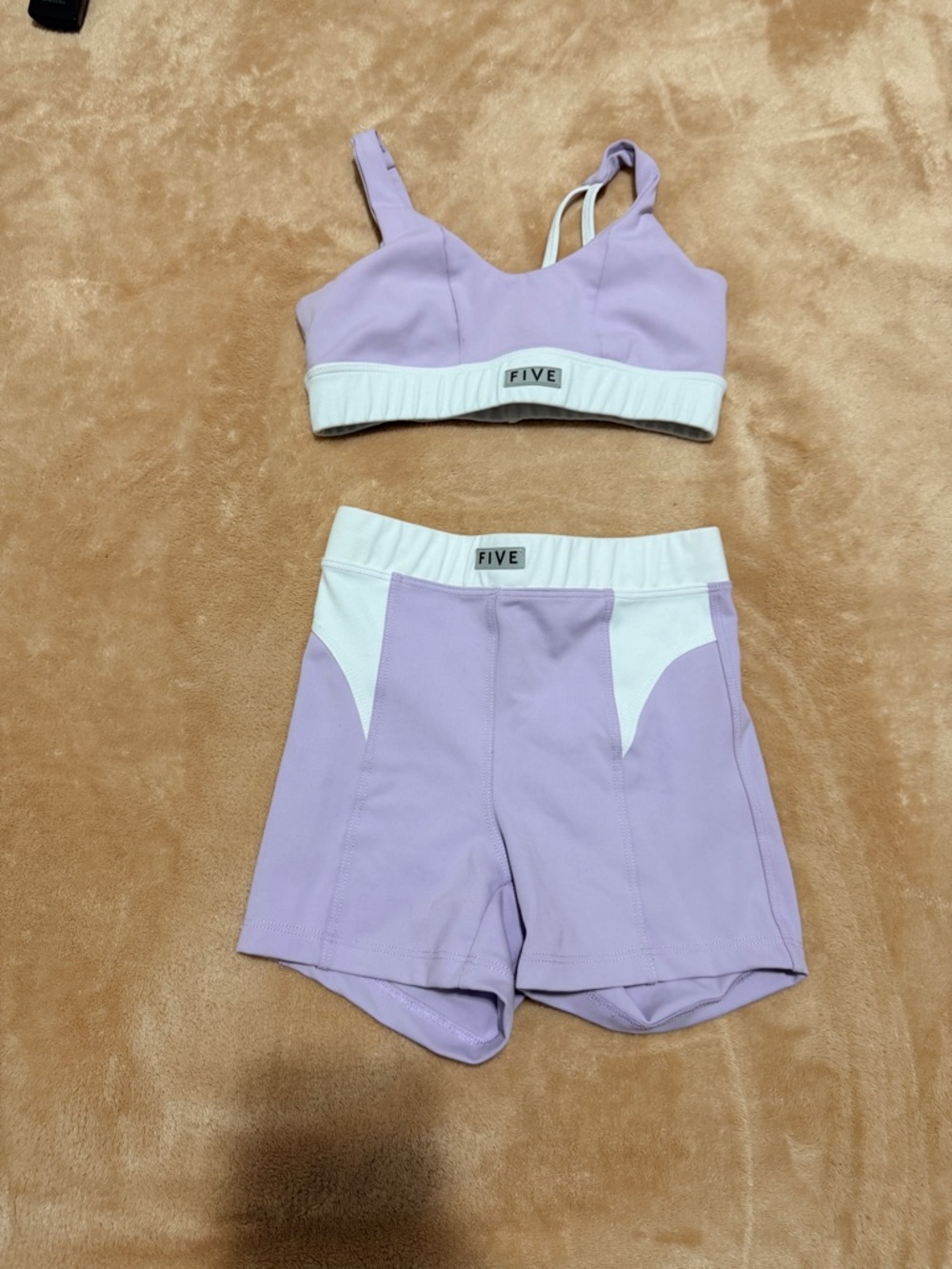 Lilac & White Performance Bike Shorts